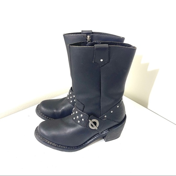 Harley-Davidson Shoes - Harley Davidson Macie boots black leather studs